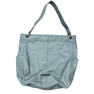 Montana West Pale Blue Vegan Leather Western Boho Bohemian Large Shoulder Purse